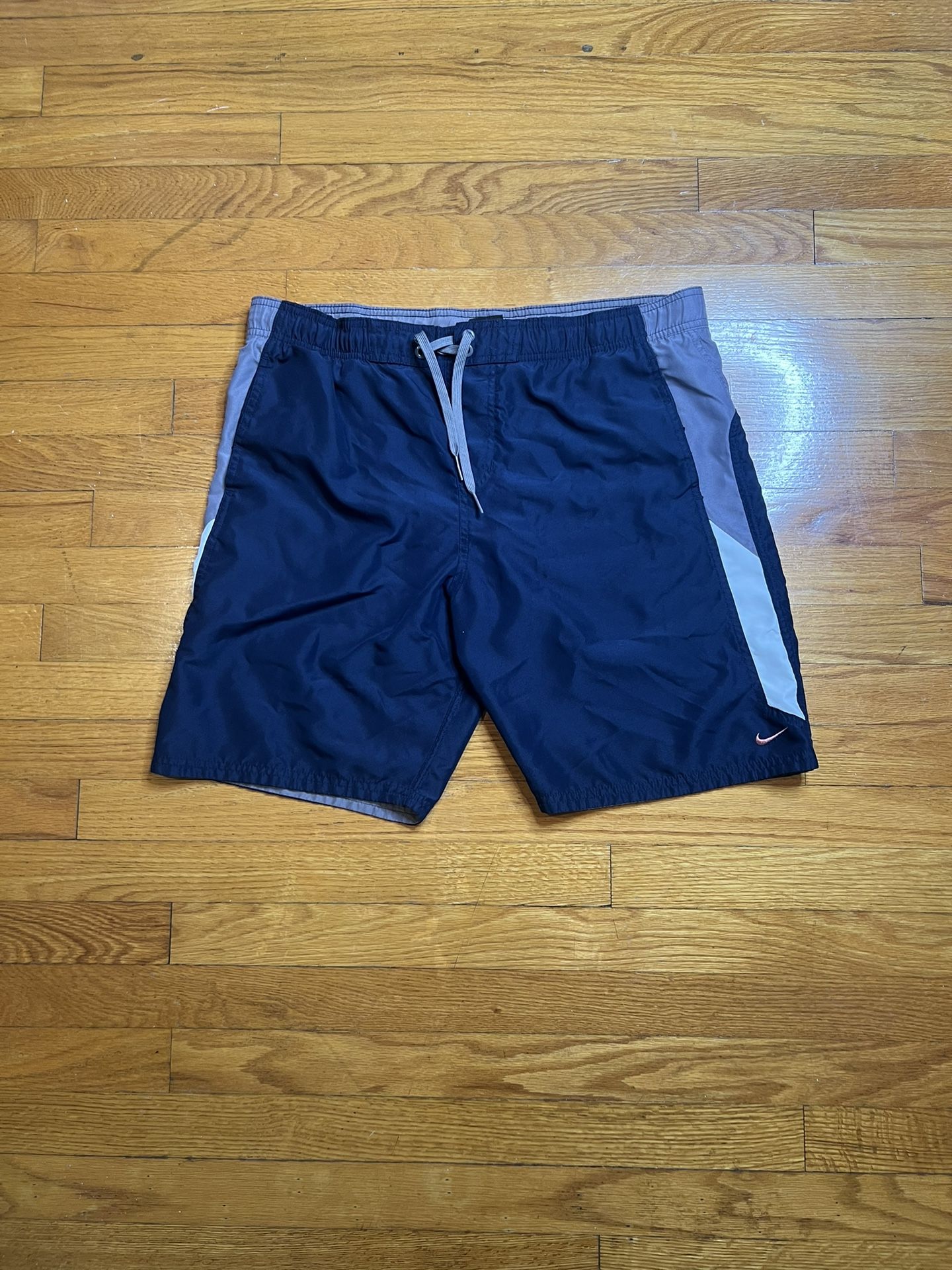 Nike Y2K Swim Trunks Navy Blue And Grey