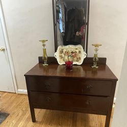 Antique Dresser With Mirror 