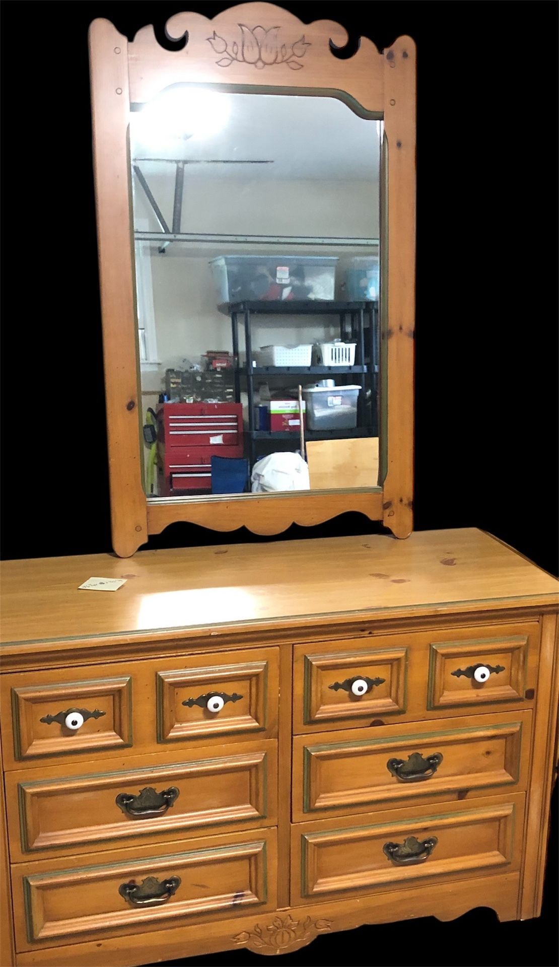 Vintage Young-Hinkle Cape Cod Dresser with Mirror