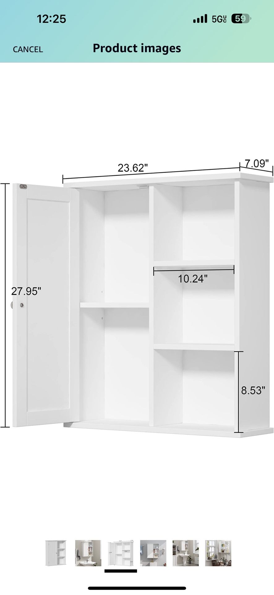 Treocho Bathroom Wall Cabinet, Medicine Cabinet with Door and 3 Open Shelves,  Wall Mounted Storage Organizer for Bathroom, Kitchen, Living Room, White -  Yahoo Shopping