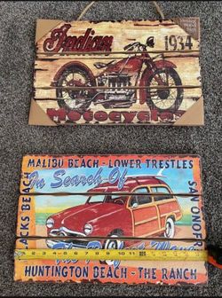 Vintage Wood Sign: Wall Decor