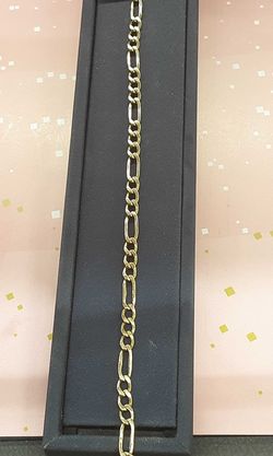 Figaro Bracelet - Yellow Gold 10k (.417) 3 grams 7 inch