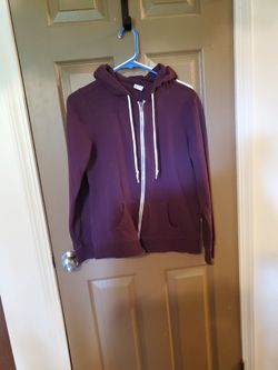 Womens Medium Maroon Zip-up Hoodie