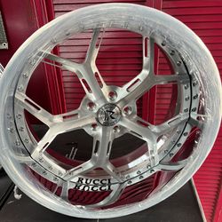 Rucci Forged Package Deal Wheels Tires Floating Caps Matching Steering Wheel 
