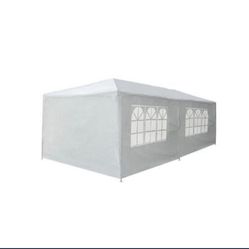   10 ft. x 20 ft. White Wedding Party Canopy Tent Outdoor Gazebo with 6-Removable Sidewalls&venta
