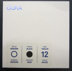 Oura Ring 3 Size 12 Horizon Black