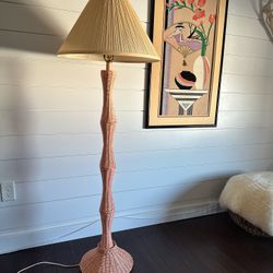 Anthro Style Wicker Lamp