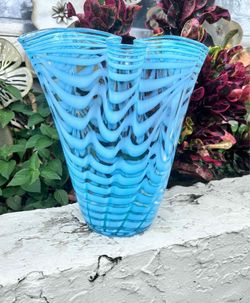 Vintage Makora Krosno Glass Vase Hand Blown