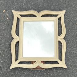 Vintage Antique Syroco Carved Wood Table Top Mirror