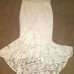 Lace Strapless Wedding Dress Never used.New!!