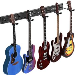 Guitar Wall Mount Hangers for Multiple Guitars, Holds 5 