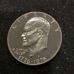 1(cl l1976 SS Gem Proof Eisenhower Dollar With A Beautiful Ultra Cameo 1