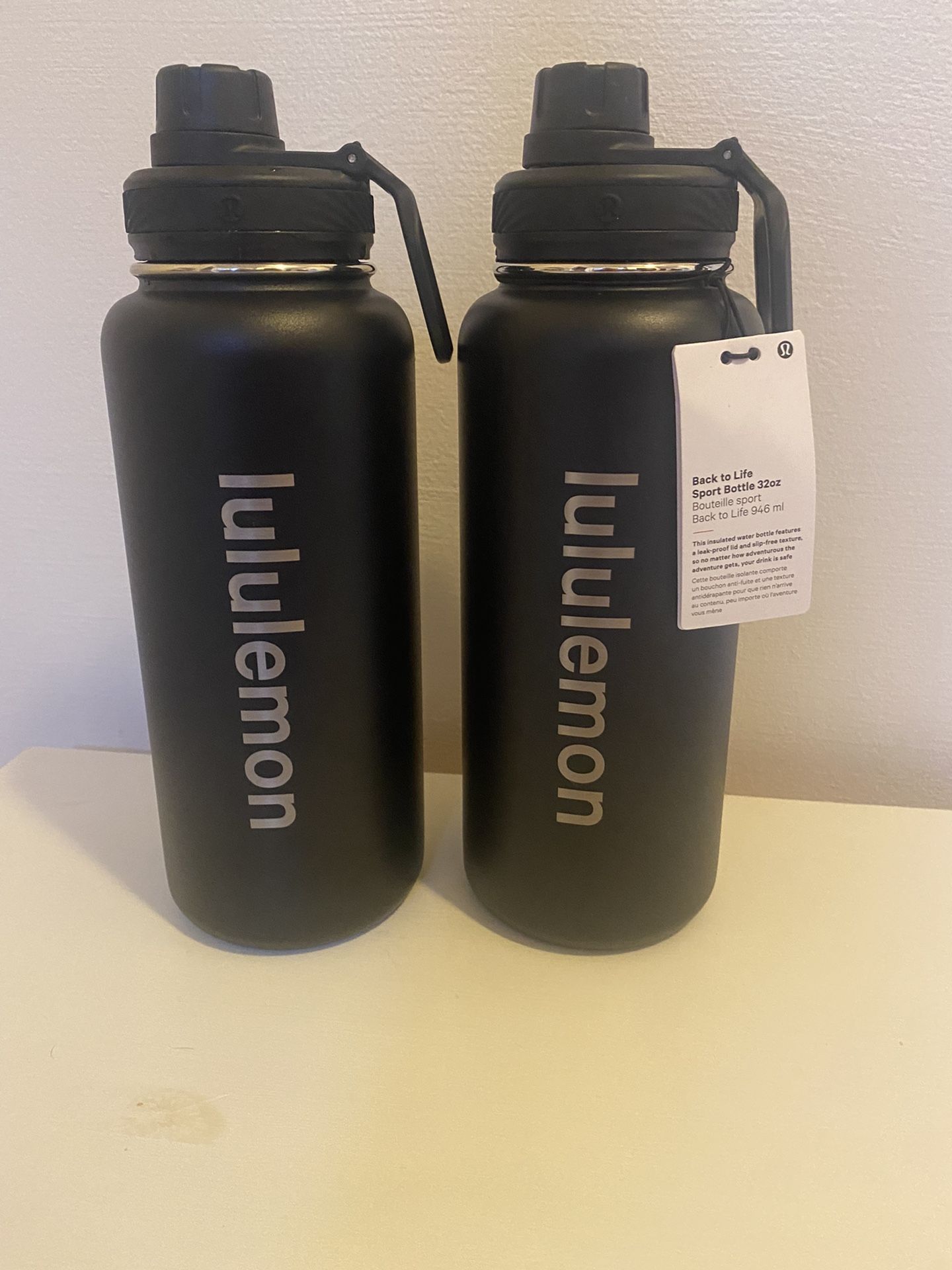 2 Lulu Lemon Back to Life Sports Bottle 32oz