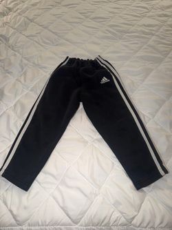 Adidas Black Fleece Sweatpants with White Stripes