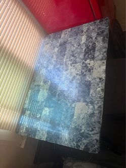 Marble Top dining table and Two Chairs