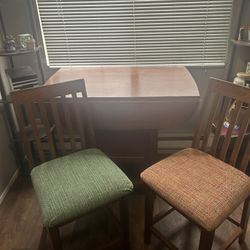 Solid Wood High-top Kitchen Table 