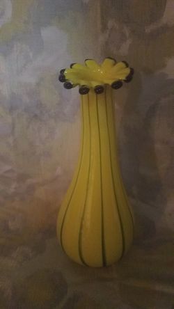 Yellow Glass Vase