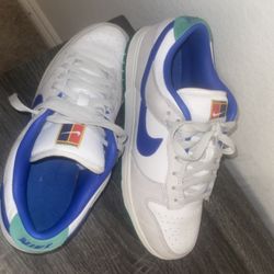 NikeCourt Legacy White & Blue Sneakers 