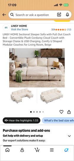 Sectional sleeper sofa