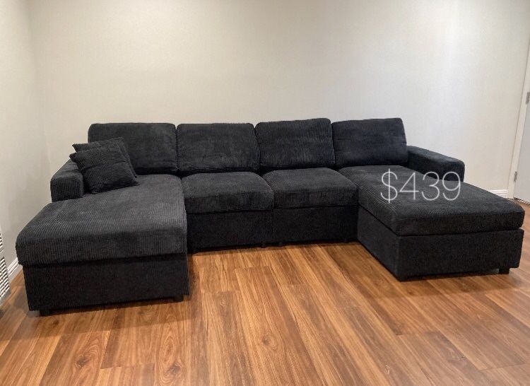 $439 No Tax Corduroy U-Shaped Sectional Sofa