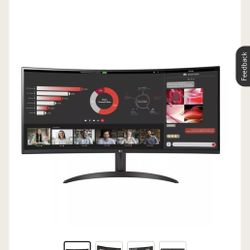34 Inch Curved UltraWide™ WQHD 1440P HDR 10 100Hz Monitor with AMD FreeSync™ - 34WR50QC-B