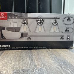 New Chrome Bathroom 5 Piece Set