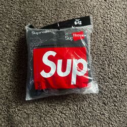 Black Supreme Socks 4 Pack