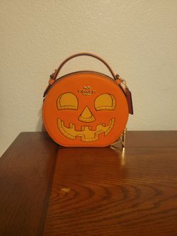 Coach Halloween Pumpkin Round Crossbody Bag
