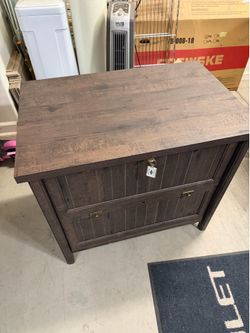 Locking Wood Dresser File Cabinet