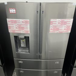 Brand New Samsung 4 Door Refrigerator in Stainless Steel (scratch/dent) 