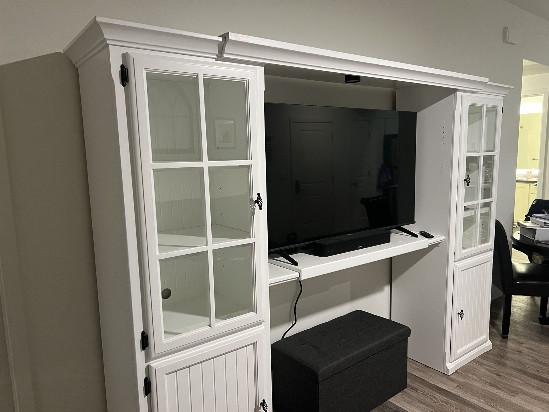 White Entertainment center.