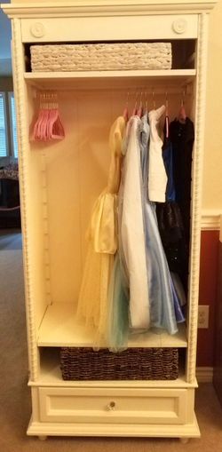 Cabinet/or wardrobe Girl's dress up clothing, shoes and accessories