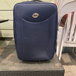 Used Navy Blue Carry On Size Roller Bag 