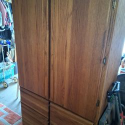 Solid Oak Armoire