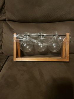 Clear bulb looking planters that swing