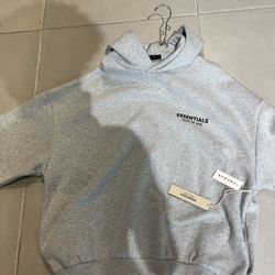 Essentials Fear Of God Fleece Hoodie Light Heather Grey