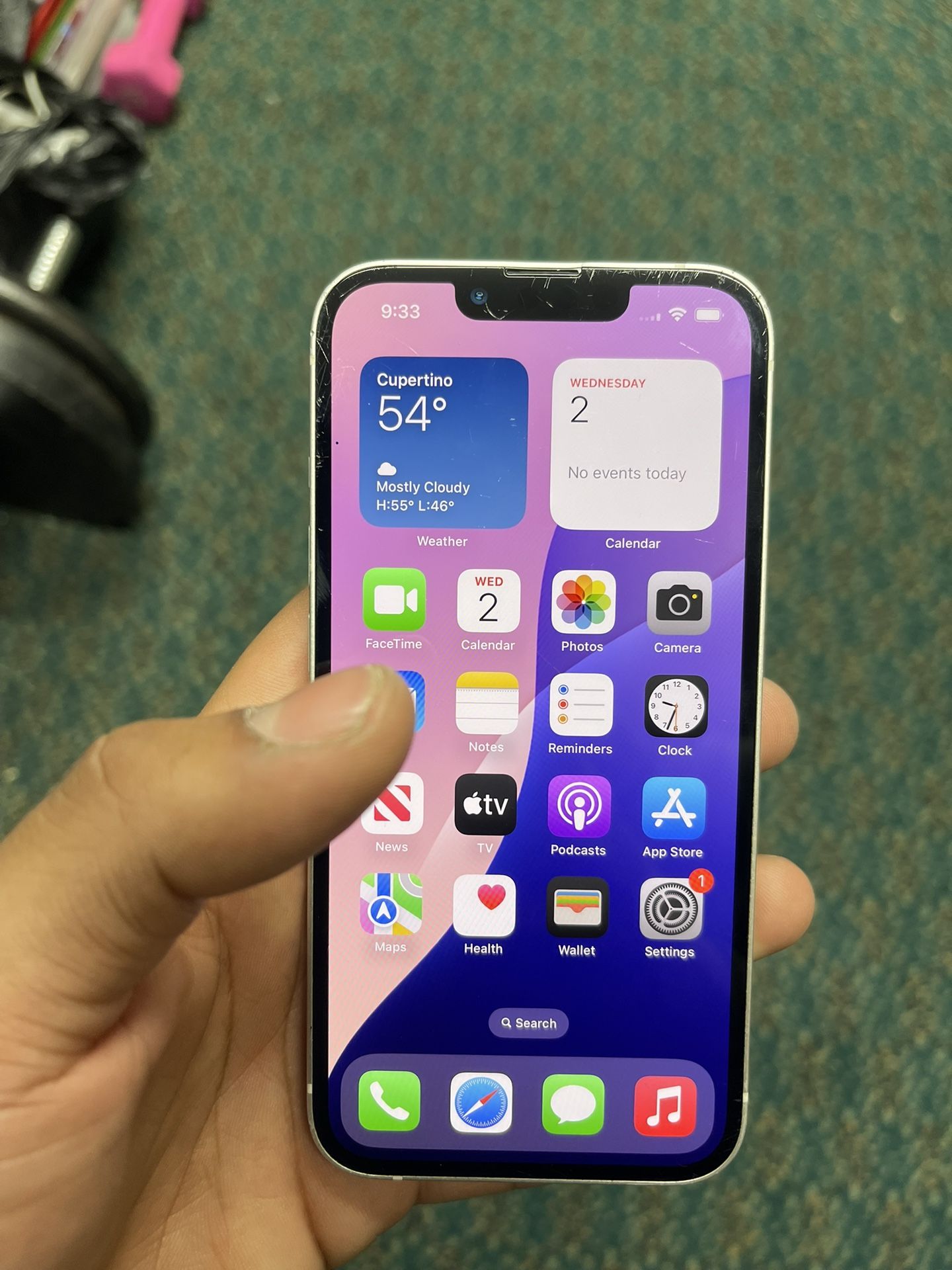 CELLPHONE, ELECTRONICS APPLE IPHONE 13 UNLOCKED NO CHARGER NLA43LLIA