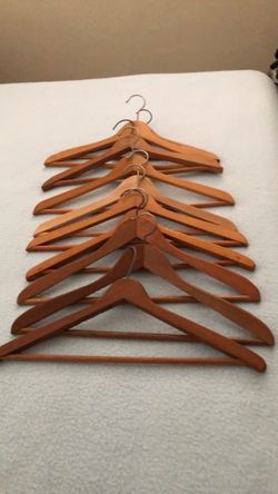 10 vintage wooden Hangers