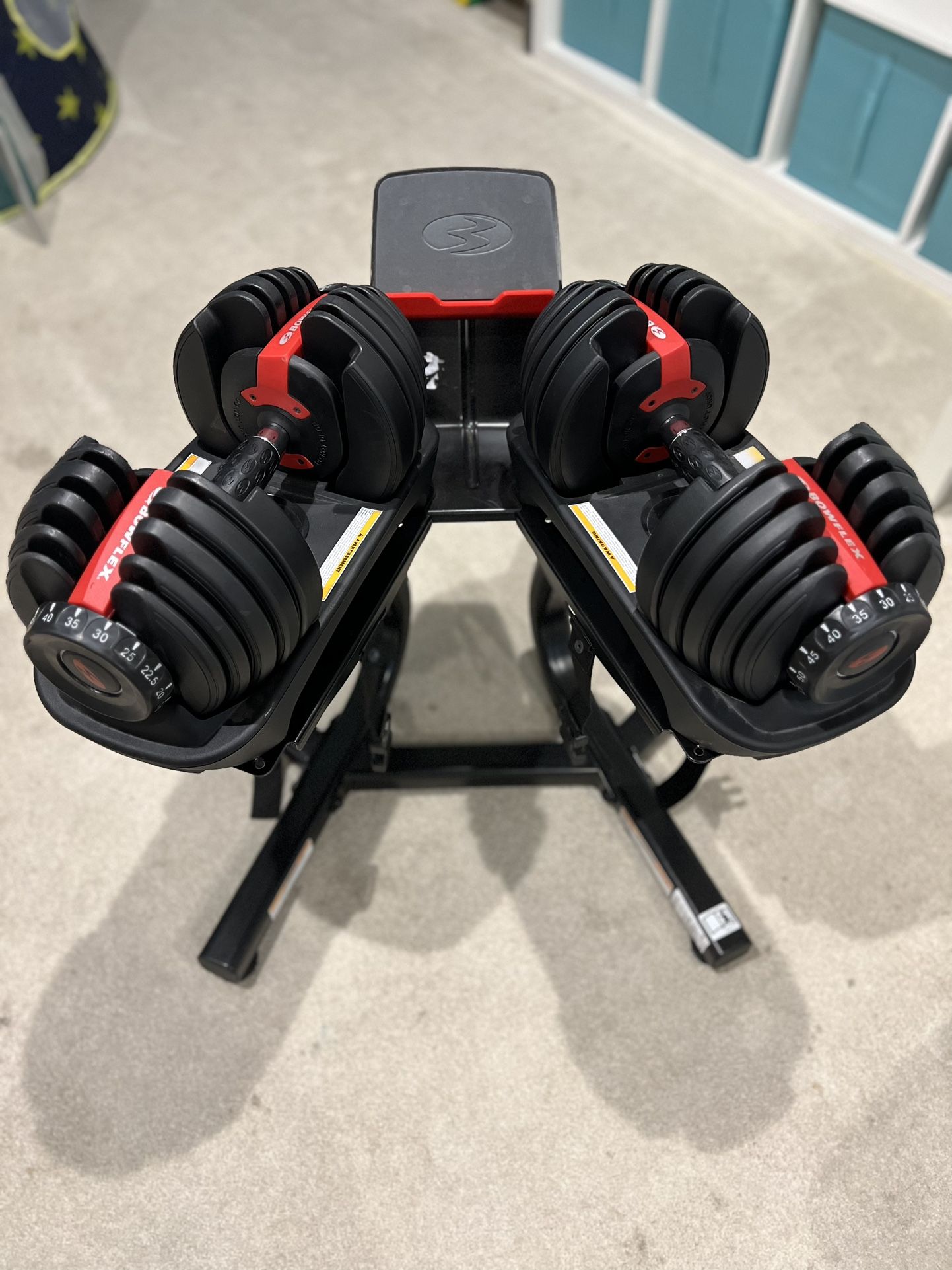 Bowflex SelectTech 552 Adjustable Dumbbells with stand