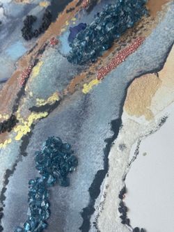 Awesome art work beautiful colors. I added matching color stones for demonstration