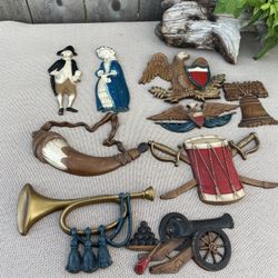 Vintage Patriotic Sexton Cast Metal Wall Decor