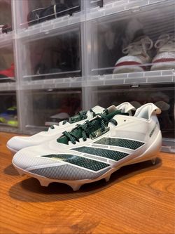 Adidas Adizero Electric White/Green IE6293 Football Cleats Men’s Sz 11 NWOB