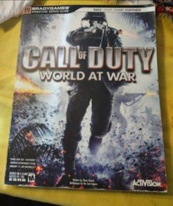 Bradygames strategy game book world at war Call of Duty with rare collectible map Good shape.