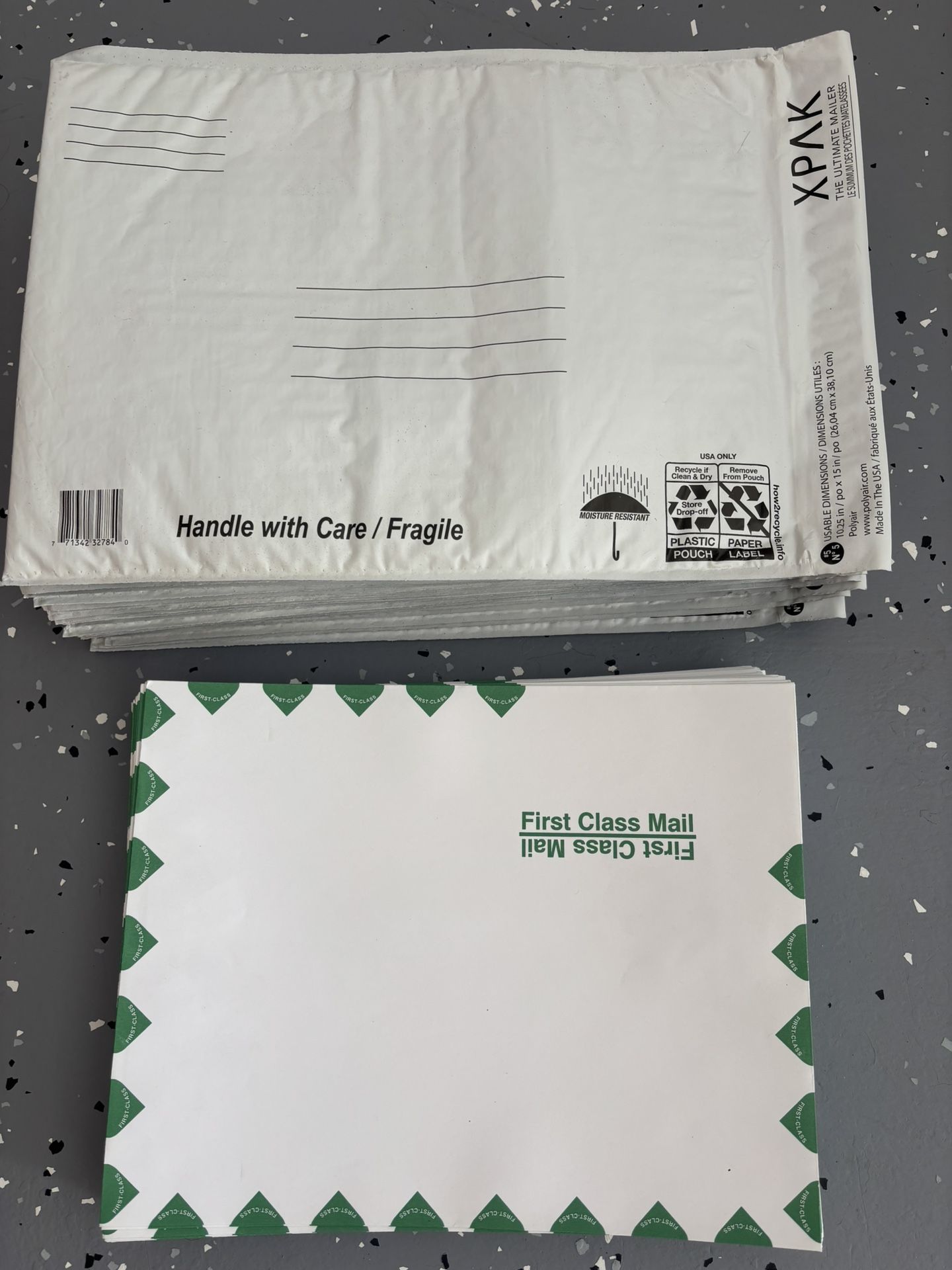 First Class Envelopes & Polyair Mailers