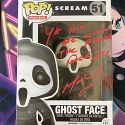 Funko Ghost Face Signed Neve, Skeet, And Matt