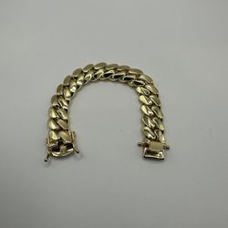 14k Gold Plated 18mm 8” 130+ Gram Handmade Miami Cuban Link