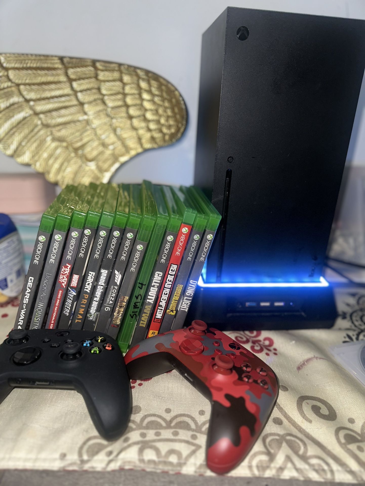 Xbox Series X With Controllers