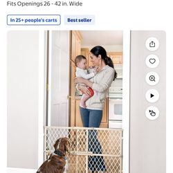 Evenflow Adjustable Wood Baby/Pet Safety Gate