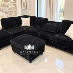 Fluffy Reversible Sectionals + Ottoman