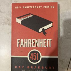 Paperback copy of Fahrenheit 451 by Ray Bradbury.
